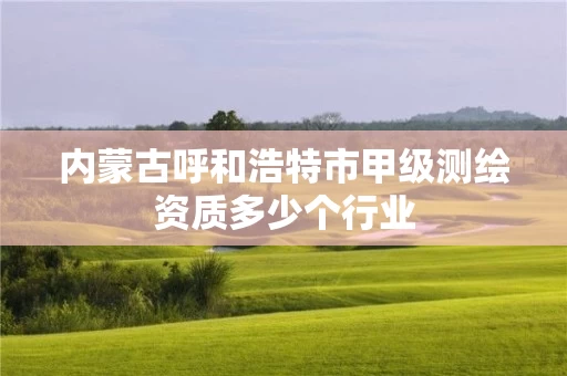 内蒙古呼和浩特市甲级测绘资质多少个行业