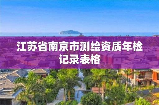 江苏省南京市测绘资质年检记录表格 江苏省南京市测绘资质年检记录表格