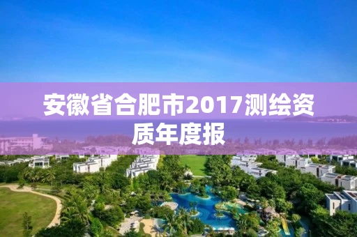 安徽省合肥市2017测绘资质年度报