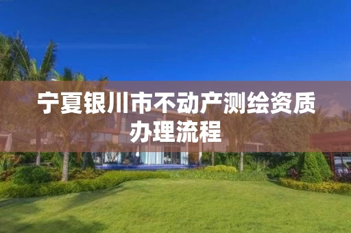 宁夏银川市不动产测绘资质办理流程