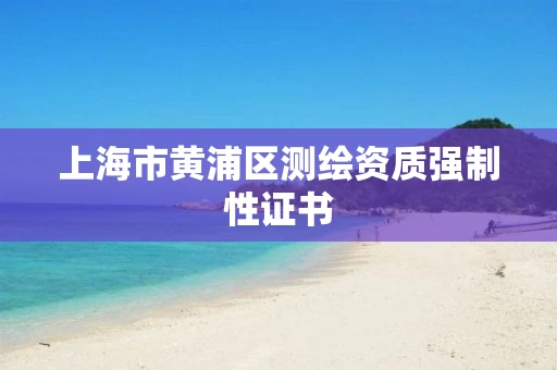 上海市黄浦区测绘资质强制性证书