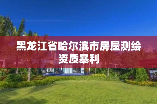 黑龙江省哈尔滨市房屋测绘资质暴利