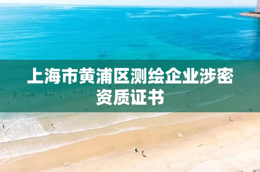 上海市黄浦区测绘企业涉密资质证书