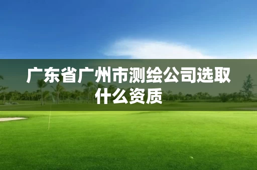 广东省广州市测绘公司选取什么资质 广东省广州市测绘公司选取什么资质
