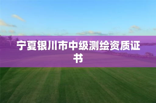 宁夏银川市中级测绘资质证书