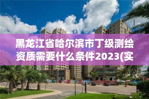 黑龙江省哈尔滨市丁级测绘资质需要什么条件2023(实时/更新中)