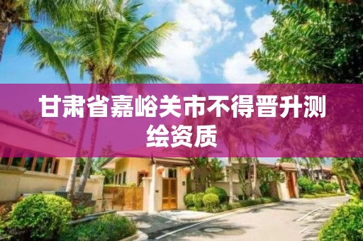 甘肃省嘉峪关市不得晋升测绘资质