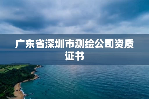 广东省深圳市测绘公司资质证书 广东省深圳市测绘公司资质证书