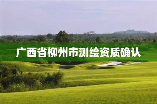 广西省柳州市测绘资质确认
