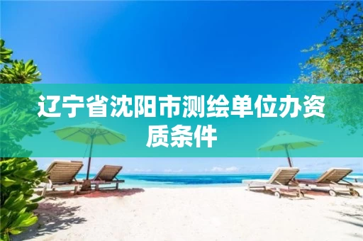 辽宁省沈阳市测绘单位办资质条件