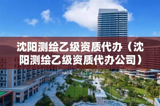 沈阳测绘乙级资质代办（沈阳测绘乙级资质代办公司）