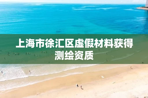 上海市徐汇区虚假材料获得测绘资质