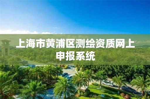上海市黄浦区测绘资质网上申报系统