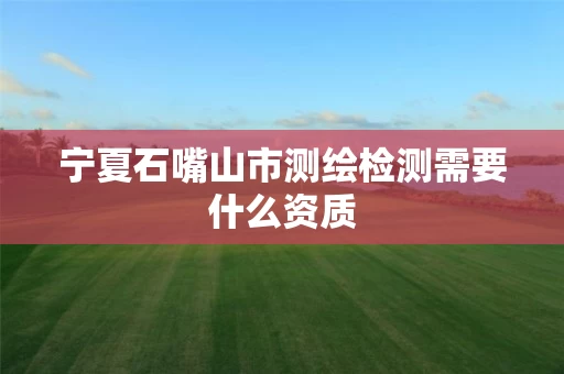 宁夏石嘴山市测绘检测需要什么资质