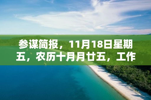 参谋简报，11月18日星期五，农历十月月廿五，工作愉快，平安喜乐
