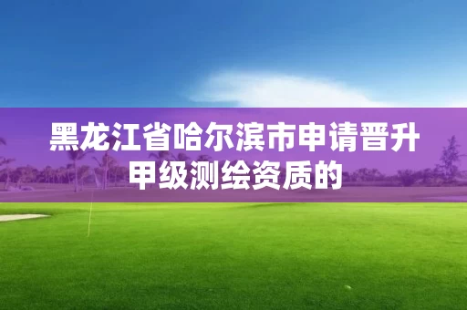 黑龙江省哈尔滨市申请晋升甲级测绘资质的