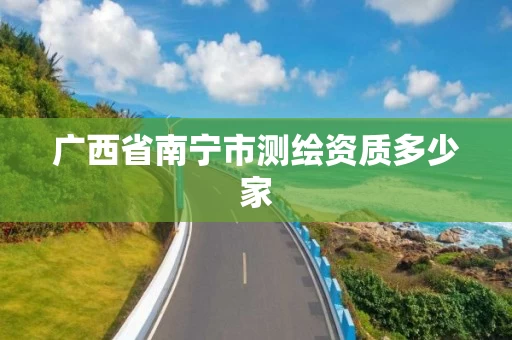 广西省南宁市测绘资质多少家