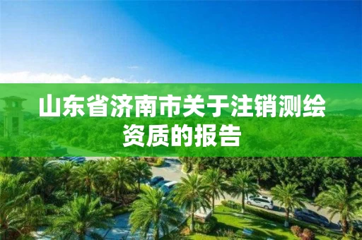 山东省济南市关于注销测绘资质的报告