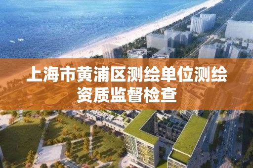 上海市黄浦区测绘单位测绘资质监督检查