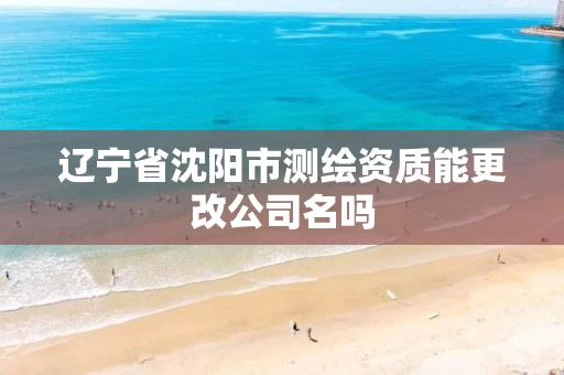 辽宁省沈阳市测绘资质能更改公司名吗