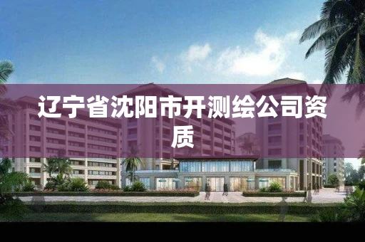 辽宁省沈阳市开测绘公司资质