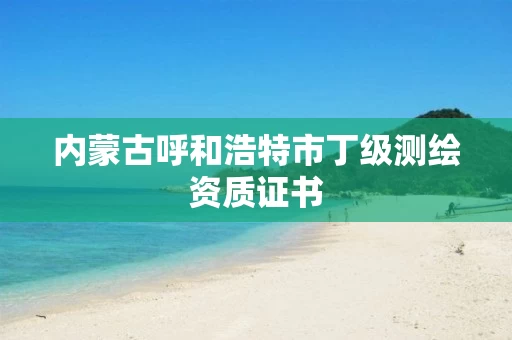 内蒙古呼和浩特市丁级测绘资质证书