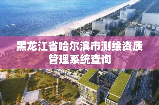 黑龙江省哈尔滨市测绘资质管理系统查询