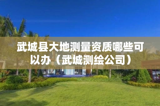 武城县大地测量资质哪些可以办（武城测绘公司）