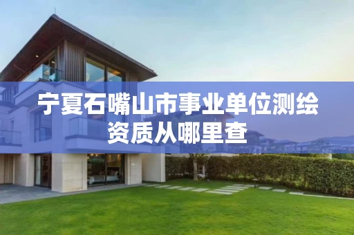 宁夏石嘴山市事业单位测绘资质从哪里查