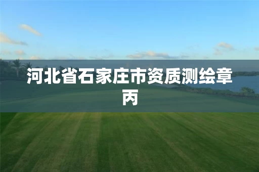 河北省石家庄市资质测绘章丙
