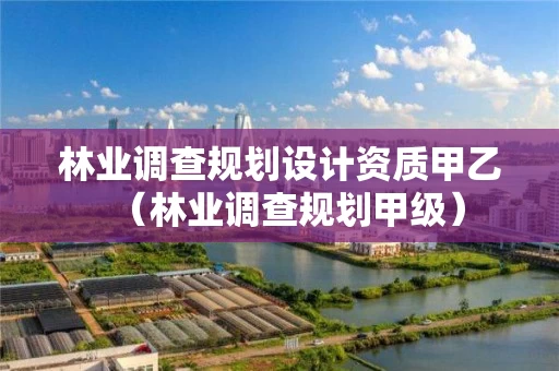 林业调查规划设计资质甲乙（林业调查规划甲级）
