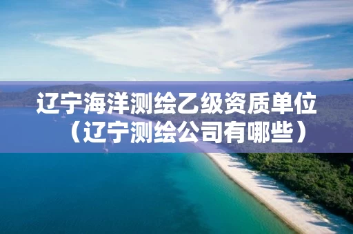 辽宁海洋测绘乙级资质单位（辽宁测绘公司有哪些）