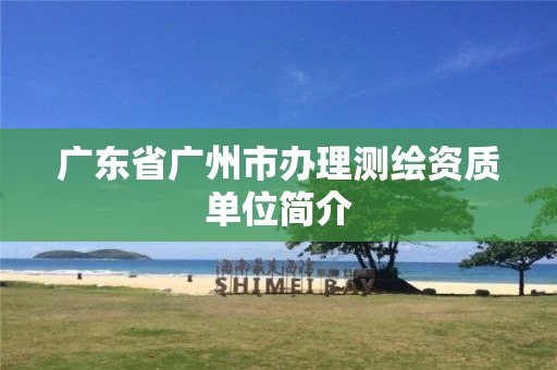 广东省广州市办理测绘资质单位简介