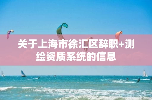 关于上海市徐汇区辞职+测绘资质系统的信息
