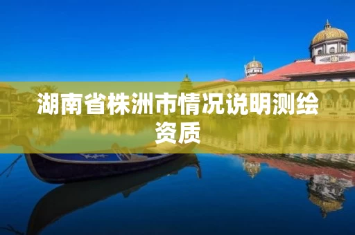 湖南省株洲市情况说明测绘资质