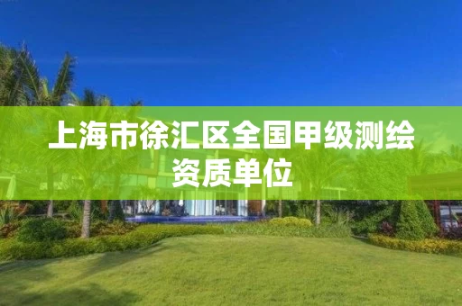 上海市徐汇区全国甲级测绘资质单位