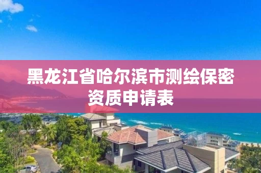 黑龙江省哈尔滨市测绘保密资质申请表