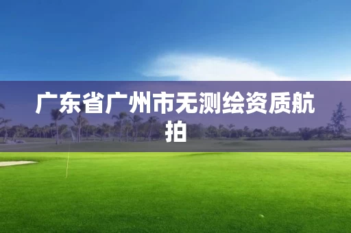 广东省广州市无测绘资质航拍