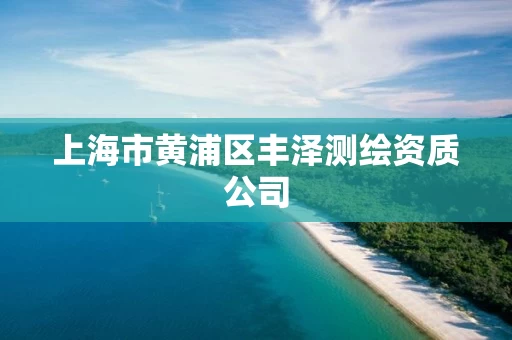 上海市黄浦区丰泽测绘资质公司