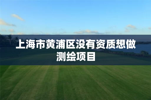 上海市黄浦区没有资质想做测绘项目