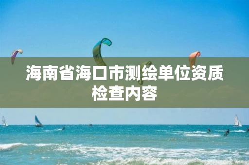 海南省海口市测绘单位资质检查内容