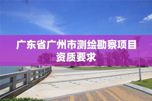 广东省广州市测绘勘察项目资质要求 广东省广州市测绘勘察项目资质要求
