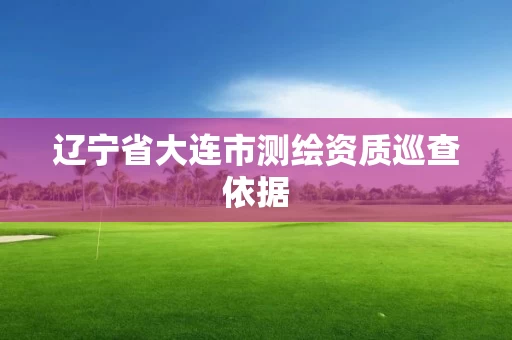 辽宁省大连市测绘资质巡查依据