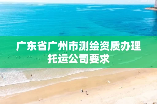 广东省广州市测绘资质办理托运公司要求