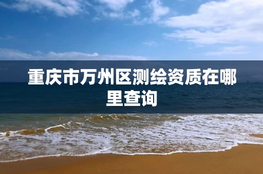 重庆市万州区测绘资质在哪里查询 重庆市万州区测绘资质在哪里查询