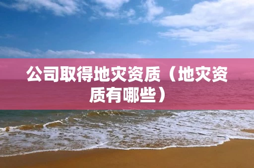 公司取得有哪些）