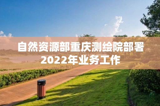 自然资源部重庆测绘院部署2022年业务工作