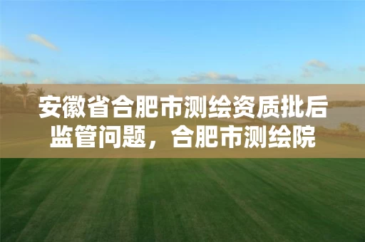 安徽省合肥市测绘资质批后监管问题,合肥市测绘院 安徽省合肥市测绘资质批后监管问题,合肥市测绘院