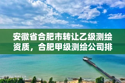 安徽省合肥市转让乙级测绘资质,合肥甲级测绘公司排行 安徽省合肥市转让乙级测绘资质,合肥甲级测绘公司排行