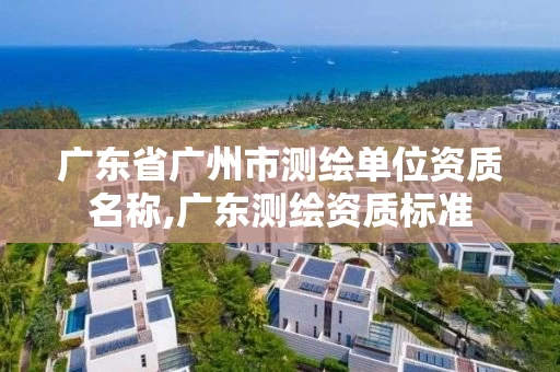广东省广州市测绘单位资质名称,广东测绘资质标准